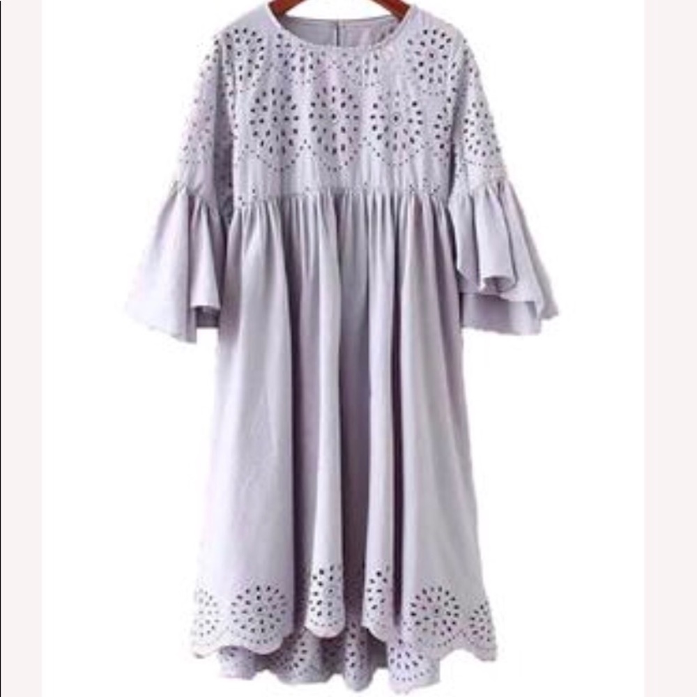Karlie eyelet flare dress
